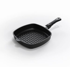 Grilovacia hranatá panvica 28x28 cm - indukcia AMT I285 BBQ